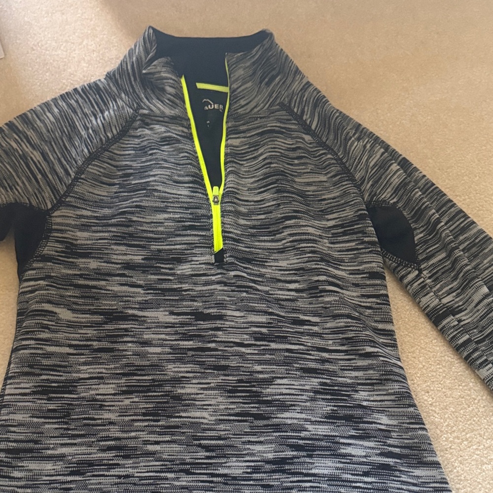 Eddie Bauer Black and Gray Pullover with Neon Accents